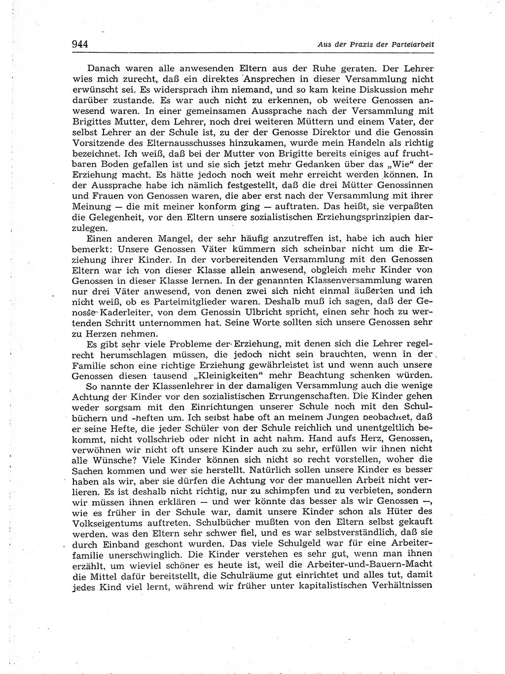 Neuer Weg (NW), Organ des Zentralkomitees (ZK) der SED (Sozialistische Einheitspartei Deutschlands) für Fragen des Parteiaufbaus und des Parteilebens, [Deutsche Demokratische Republik (DDR)] 13. Jahrgang 1958, Seite 944 (NW ZK SED DDR 1958, S. 944)