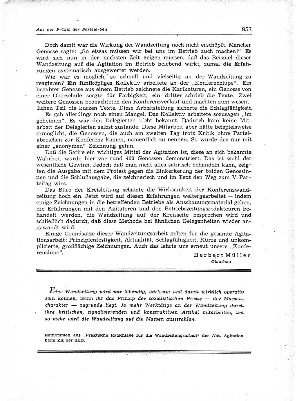 Neuer Weg (NW), Organ des Zentralkomitees (ZK) der SED (Sozialistische Einheitspartei Deutschlands) für Fragen des Parteiaufbaus und des Parteilebens, [Deutsche Demokratische Republik (DDR)] 13. Jahrgang 1958, Seite 953 (NW ZK SED DDR 1958, S. 953)