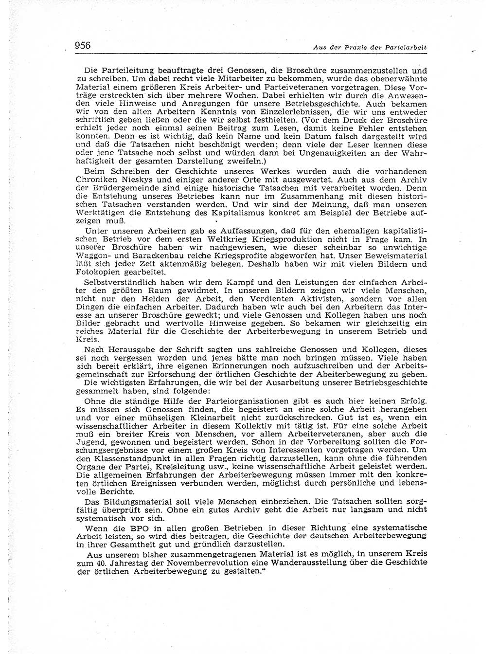 Neuer Weg (NW), Organ des Zentralkomitees (ZK) der SED (Sozialistische Einheitspartei Deutschlands) für Fragen des Parteiaufbaus und des Parteilebens, [Deutsche Demokratische Republik (DDR)] 13. Jahrgang 1958, Seite 956 (NW ZK SED DDR 1958, S. 956)