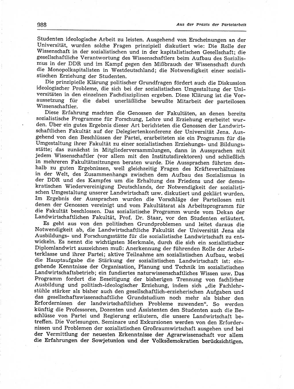 Neuer Weg (NW), Organ des Zentralkomitees (ZK) der SED (Sozialistische Einheitspartei Deutschlands) für Fragen des Parteiaufbaus und des Parteilebens, [Deutsche Demokratische Republik (DDR)] 13. Jahrgang 1958, Seite 988 (NW ZK SED DDR 1958, S. 988)