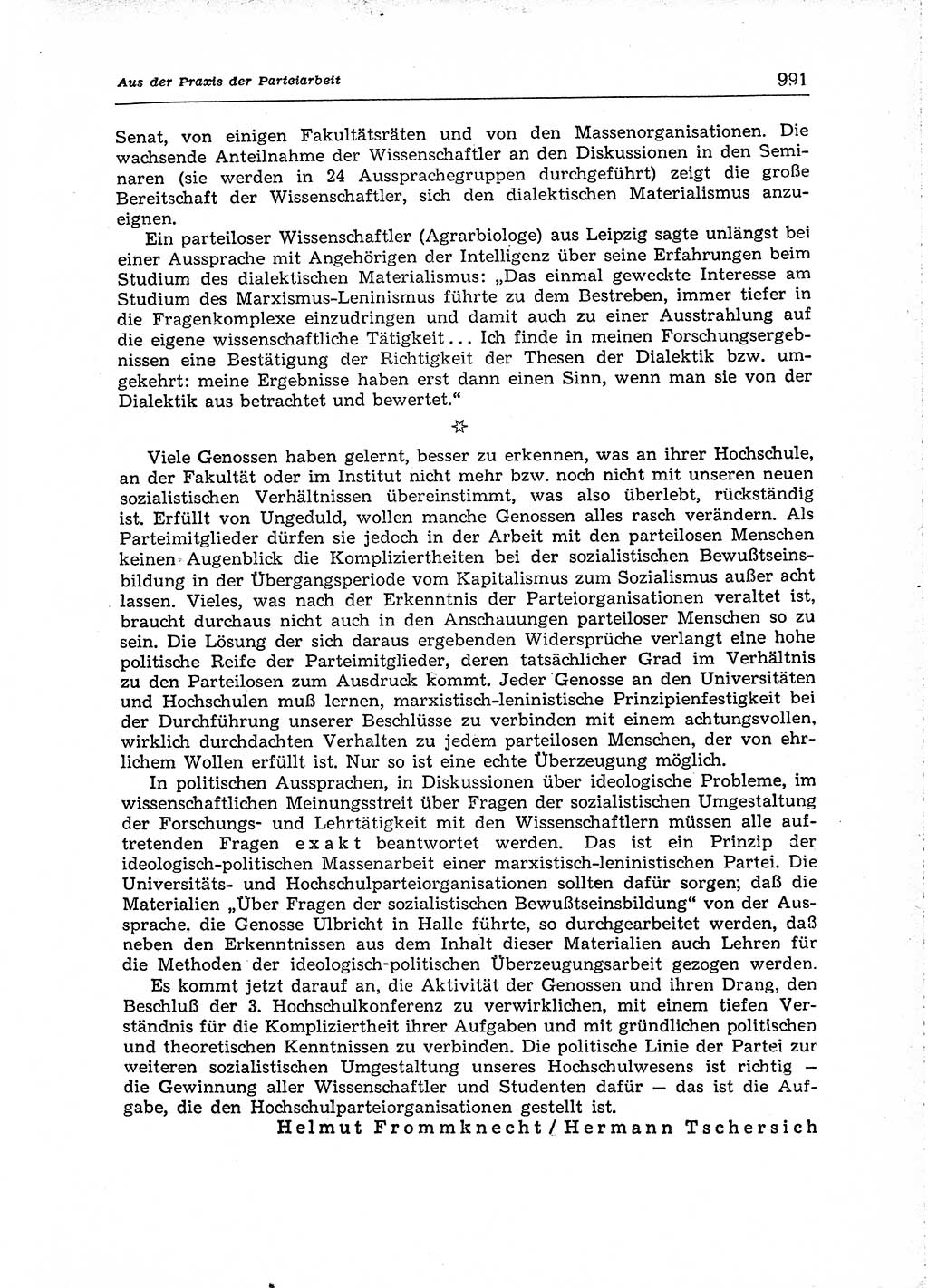 Neuer Weg (NW), Organ des Zentralkomitees (ZK) der SED (Sozialistische Einheitspartei Deutschlands) für Fragen des Parteiaufbaus und des Parteilebens, [Deutsche Demokratische Republik (DDR)] 13. Jahrgang 1958, Seite 991 (NW ZK SED DDR 1958, S. 991)