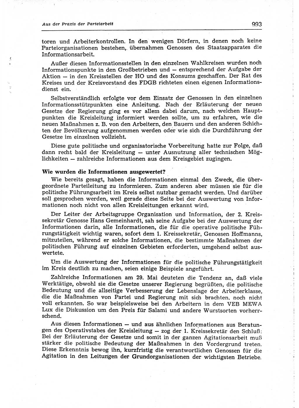 Neuer Weg (NW), Organ des Zentralkomitees (ZK) der SED (Sozialistische Einheitspartei Deutschlands) für Fragen des Parteiaufbaus und des Parteilebens, [Deutsche Demokratische Republik (DDR)] 13. Jahrgang 1958, Seite 993 (NW ZK SED DDR 1958, S. 993)