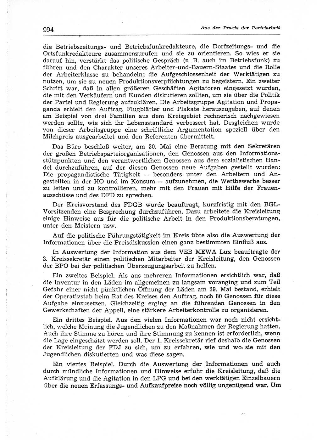 Neuer Weg (NW), Organ des Zentralkomitees (ZK) der SED (Sozialistische Einheitspartei Deutschlands) für Fragen des Parteiaufbaus und des Parteilebens, [Deutsche Demokratische Republik (DDR)] 13. Jahrgang 1958, Seite 994 (NW ZK SED DDR 1958, S. 994)