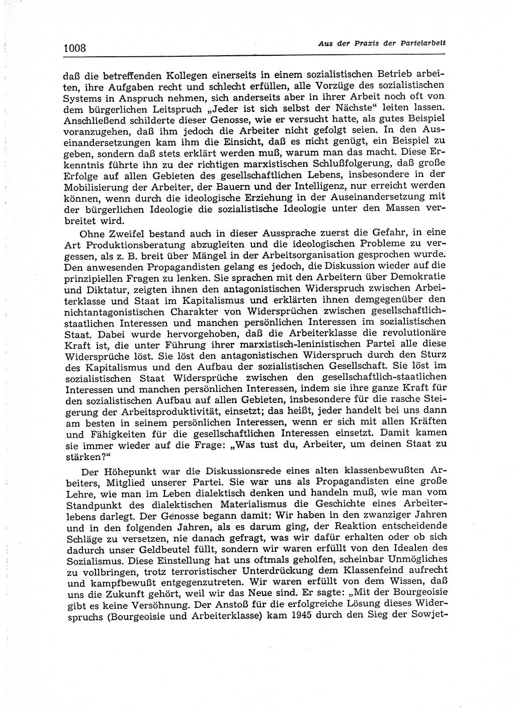 Neuer Weg (NW), Organ des Zentralkomitees (ZK) der SED (Sozialistische Einheitspartei Deutschlands) für Fragen des Parteiaufbaus und des Parteilebens, [Deutsche Demokratische Republik (DDR)] 13. Jahrgang 1958, Seite 1008 (NW ZK SED DDR 1958, S. 1008)