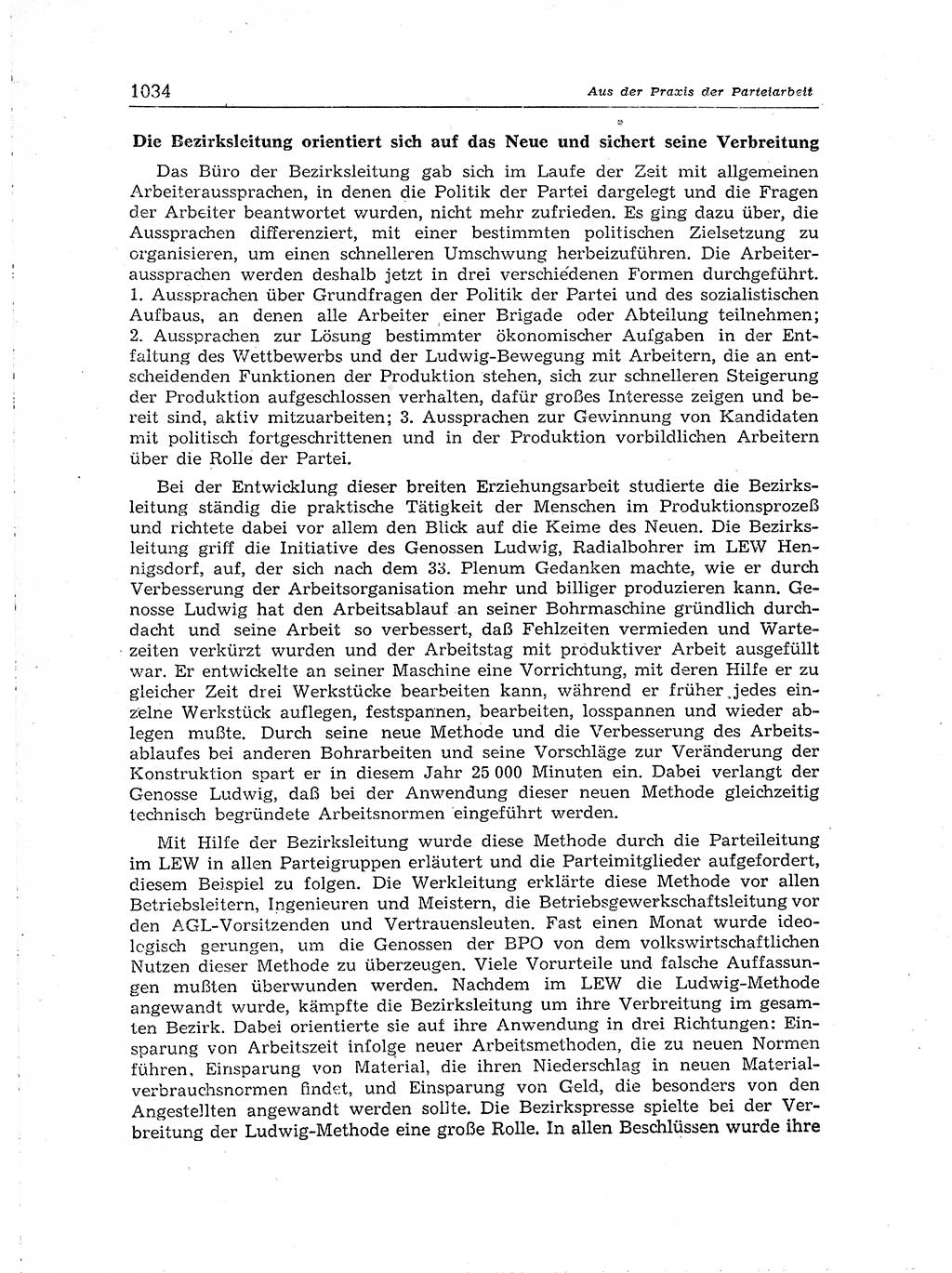 Neuer Weg (NW), Organ des Zentralkomitees (ZK) der SED (Sozialistische Einheitspartei Deutschlands) für Fragen des Parteiaufbaus und des Parteilebens, [Deutsche Demokratische Republik (DDR)] 13. Jahrgang 1958, Seite 1034 (NW ZK SED DDR 1958, S. 1034)