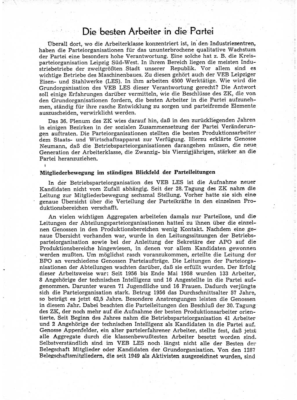 Neuer Weg (NW), Organ des Zentralkomitees (ZK) der SED (Sozialistische Einheitspartei Deutschlands) für Fragen des Parteiaufbaus und des Parteilebens, [Deutsche Demokratische Republik (DDR)] 13. Jahrgang 1958, Seite 1037 (NW ZK SED DDR 1958, S. 1037)