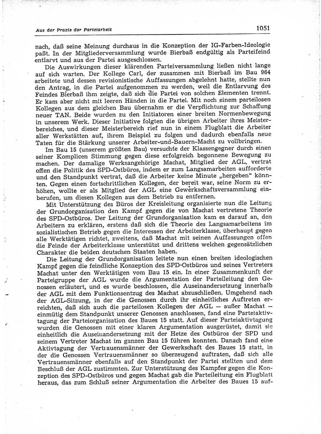 Neuer Weg (NW), Organ des Zentralkomitees (ZK) der SED (Sozialistische Einheitspartei Deutschlands) für Fragen des Parteiaufbaus und des Parteilebens, [Deutsche Demokratische Republik (DDR)] 13. Jahrgang 1958, Seite 1051 (NW ZK SED DDR 1958, S. 1051)