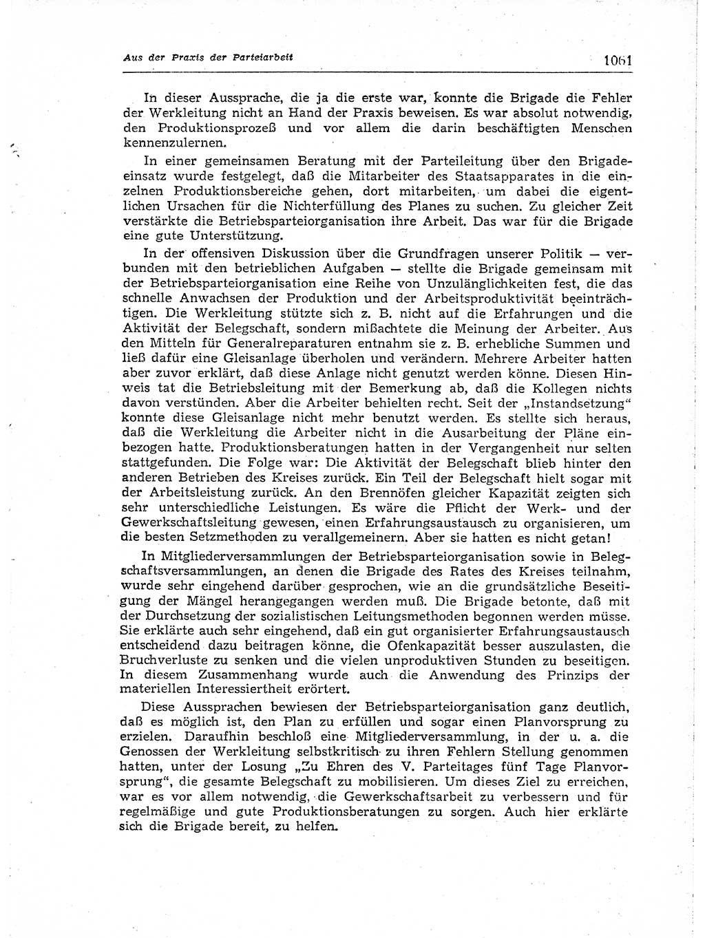 Neuer Weg (NW), Organ des Zentralkomitees (ZK) der SED (Sozialistische Einheitspartei Deutschlands) für Fragen des Parteiaufbaus und des Parteilebens, [Deutsche Demokratische Republik (DDR)] 13. Jahrgang 1958, Seite 1061 (NW ZK SED DDR 1958, S. 1061)