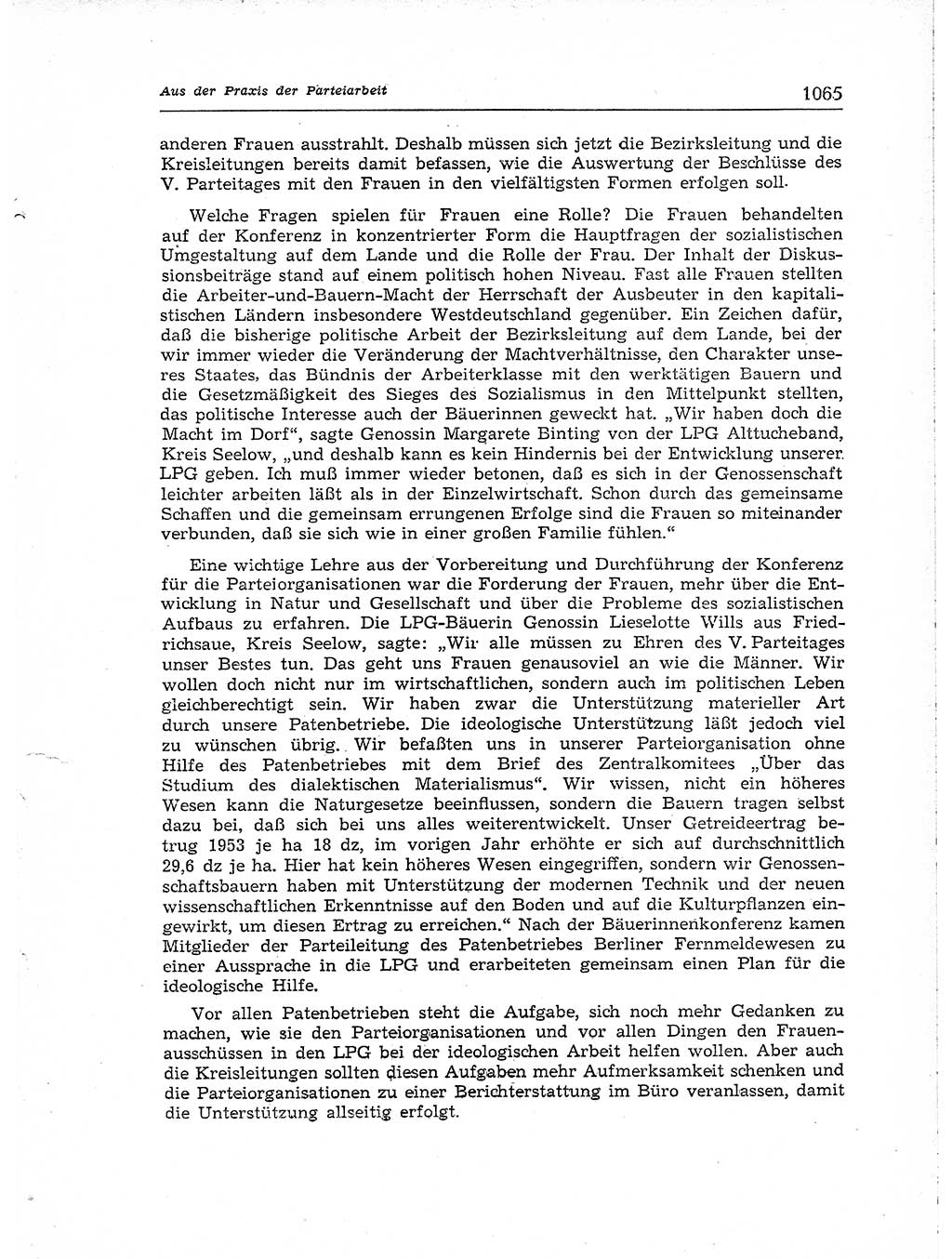 Neuer Weg (NW), Organ des Zentralkomitees (ZK) der SED (Sozialistische Einheitspartei Deutschlands) für Fragen des Parteiaufbaus und des Parteilebens, [Deutsche Demokratische Republik (DDR)] 13. Jahrgang 1958, Seite 1065 (NW ZK SED DDR 1958, S. 1065)