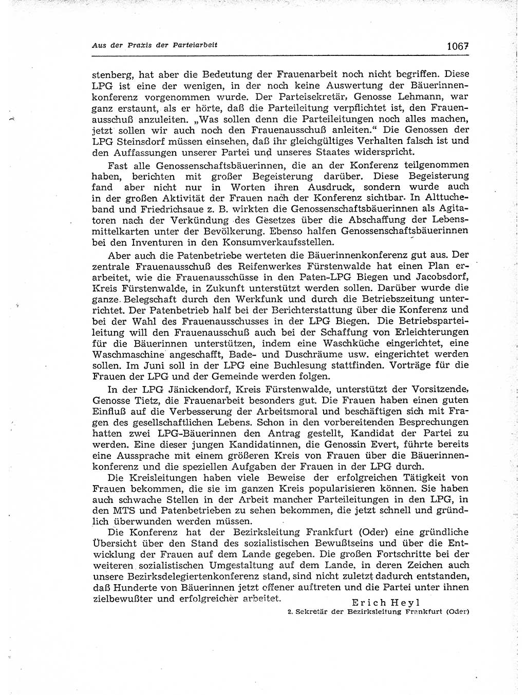 Neuer Weg (NW), Organ des Zentralkomitees (ZK) der SED (Sozialistische Einheitspartei Deutschlands) für Fragen des Parteiaufbaus und des Parteilebens, [Deutsche Demokratische Republik (DDR)] 13. Jahrgang 1958, Seite 1067 (NW ZK SED DDR 1958, S. 1067)