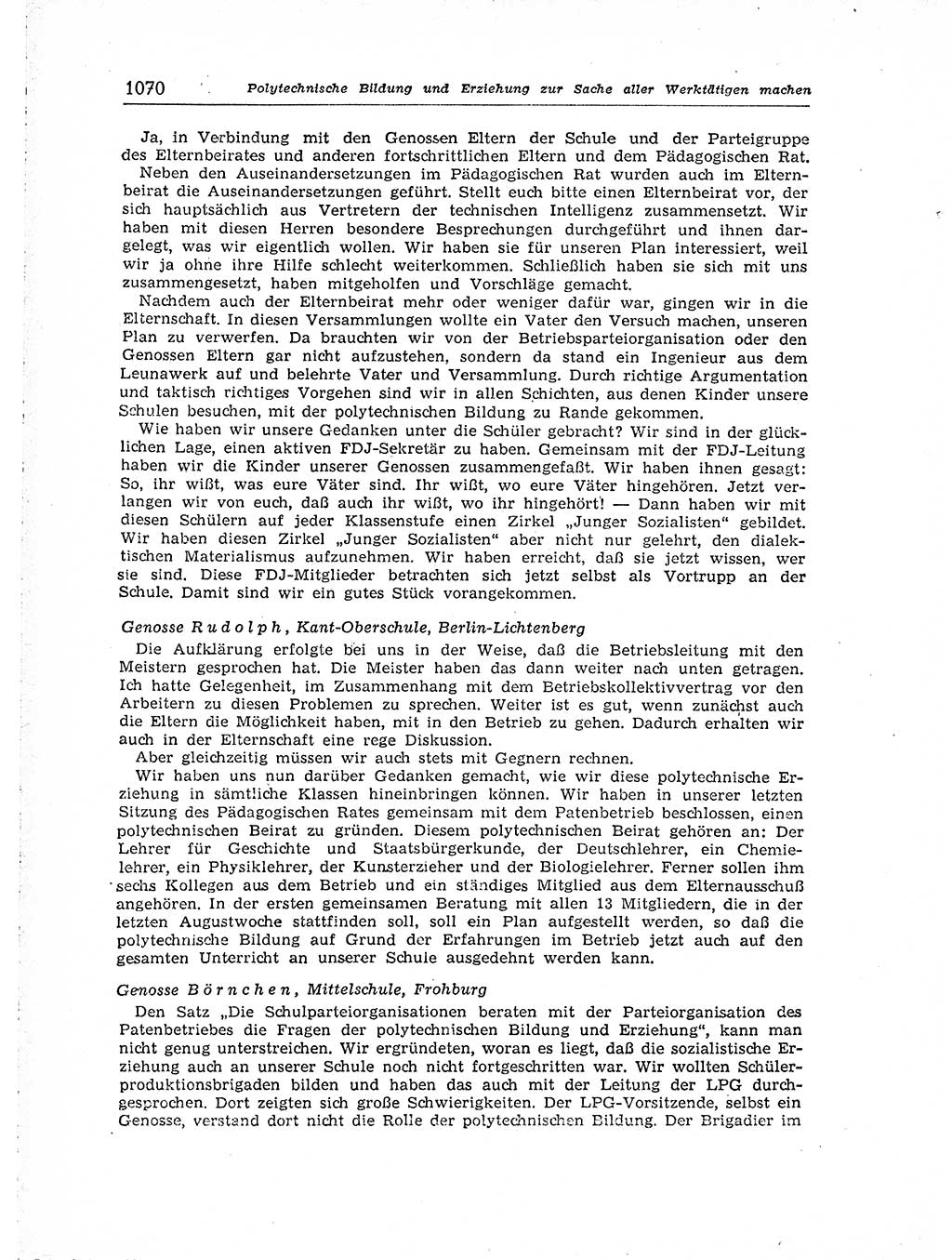 Neuer Weg (NW), Organ des Zentralkomitees (ZK) der SED (Sozialistische Einheitspartei Deutschlands) für Fragen des Parteiaufbaus und des Parteilebens, [Deutsche Demokratische Republik (DDR)] 13. Jahrgang 1958, Seite 1070 (NW ZK SED DDR 1958, S. 1070)