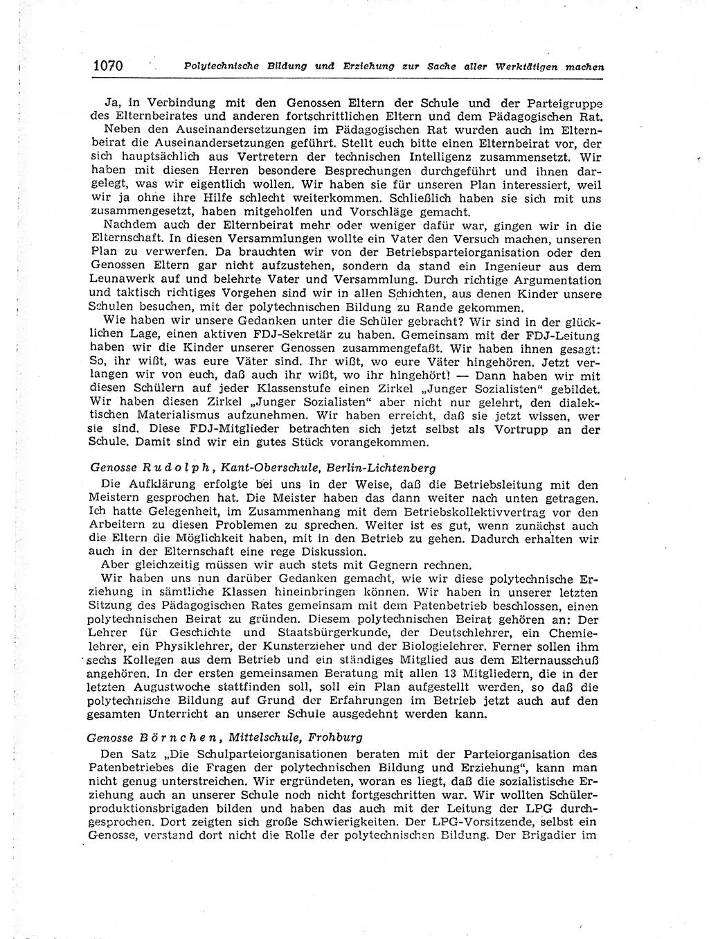 Neuer Weg (NW), Organ des Zentralkomitees (ZK) der SED (Sozialistische Einheitspartei Deutschlands) für Fragen des Parteiaufbaus und des Parteilebens, [Deutsche Demokratische Republik (DDR)] 13. Jahrgang 1958, Seite 1070 (NW ZK SED DDR 1958, S. 1070)