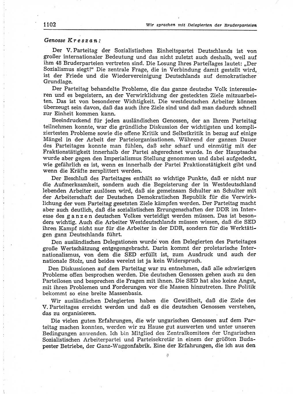 Neuer Weg (NW), Organ des Zentralkomitees (ZK) der SED (Sozialistische Einheitspartei Deutschlands) für Fragen des Parteiaufbaus und des Parteilebens, [Deutsche Demokratische Republik (DDR)] 13. Jahrgang 1958, Seite 1102 (NW ZK SED DDR 1958, S. 1102)