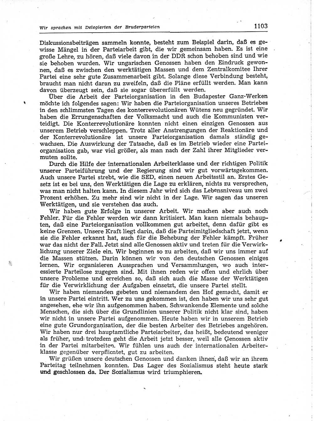 Neuer Weg (NW), Organ des Zentralkomitees (ZK) der SED (Sozialistische Einheitspartei Deutschlands) für Fragen des Parteiaufbaus und des Parteilebens, [Deutsche Demokratische Republik (DDR)] 13. Jahrgang 1958, Seite 1103 (NW ZK SED DDR 1958, S. 1103)