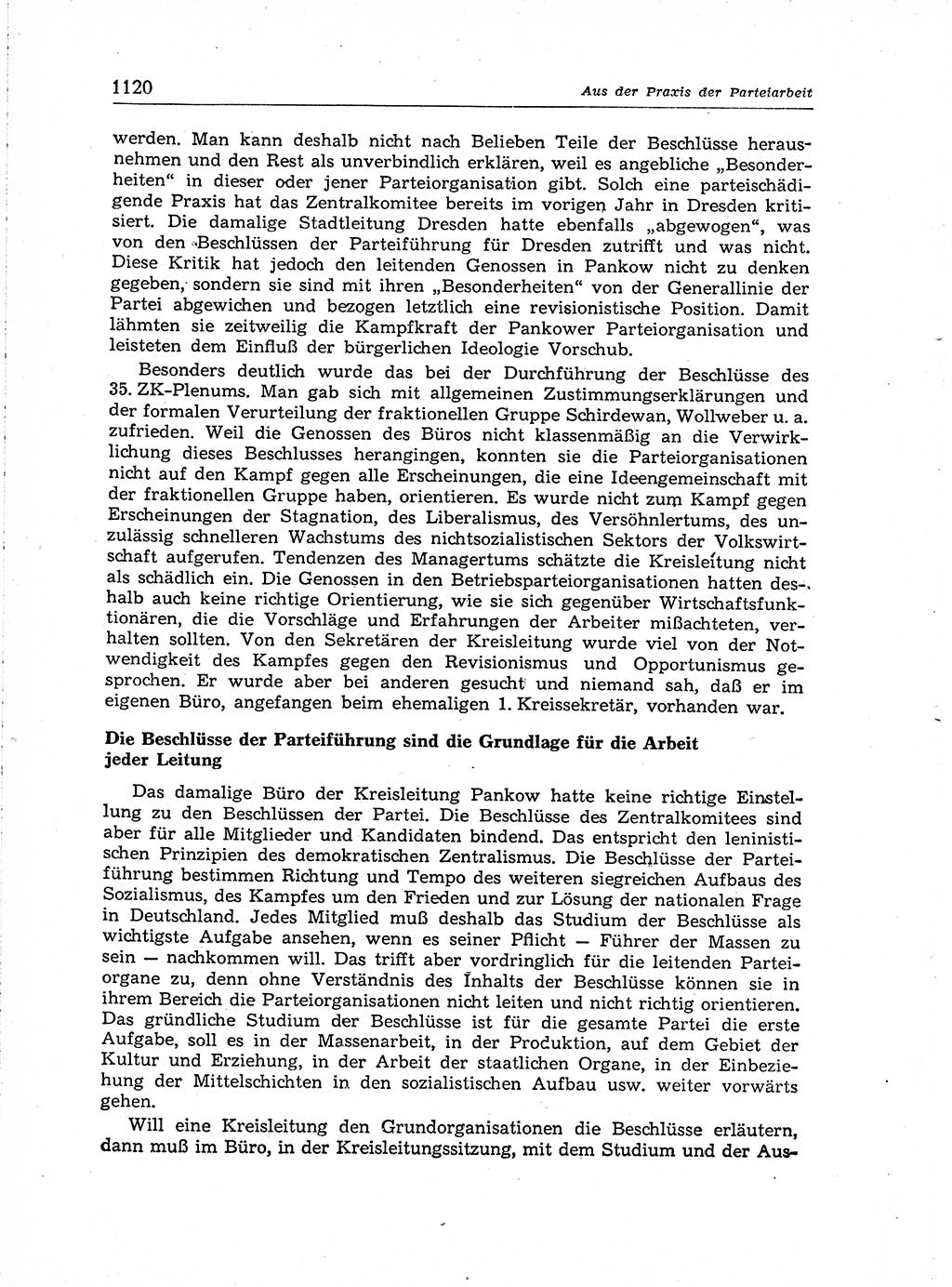 Neuer Weg (NW), Organ des Zentralkomitees (ZK) der SED (Sozialistische Einheitspartei Deutschlands) für Fragen des Parteiaufbaus und des Parteilebens, [Deutsche Demokratische Republik (DDR)] 13. Jahrgang 1958, Seite 1120 (NW ZK SED DDR 1958, S. 1120)