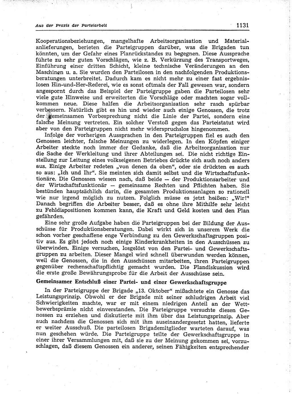 Neuer Weg (NW), Organ des Zentralkomitees (ZK) der SED (Sozialistische Einheitspartei Deutschlands) für Fragen des Parteiaufbaus und des Parteilebens, [Deutsche Demokratische Republik (DDR)] 13. Jahrgang 1958, Seite 1131 (NW ZK SED DDR 1958, S. 1131)