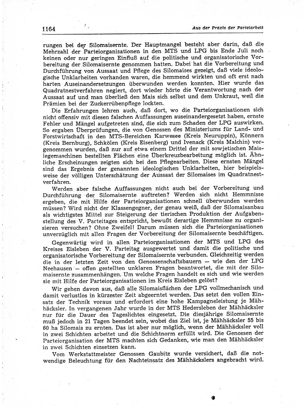 Neuer Weg (NW), Organ des Zentralkomitees (ZK) der SED (Sozialistische Einheitspartei Deutschlands) für Fragen des Parteiaufbaus und des Parteilebens, [Deutsche Demokratische Republik (DDR)] 13. Jahrgang 1958, Seite 1164 (NW ZK SED DDR 1958, S. 1164)