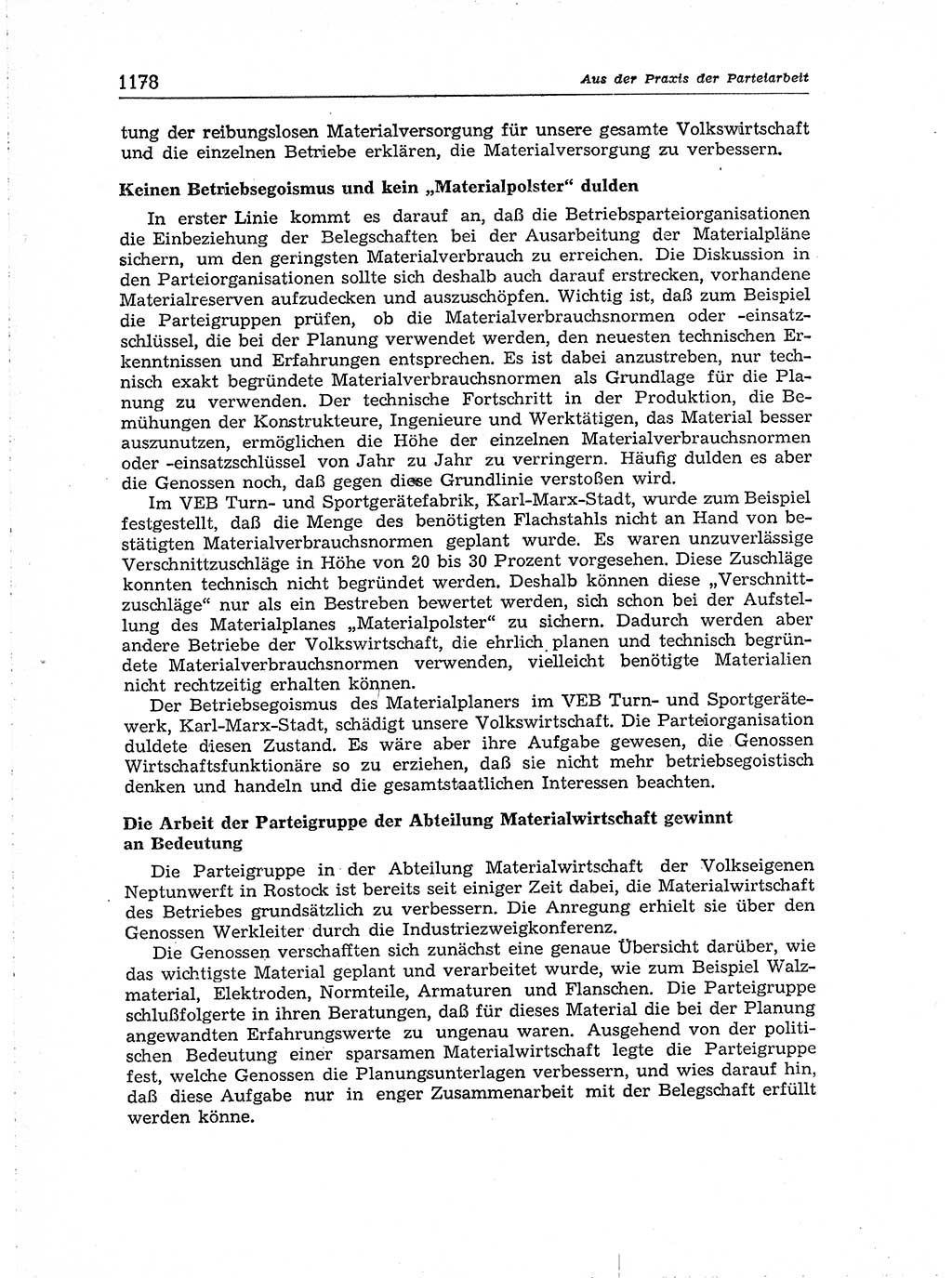Neuer Weg (NW), Organ des Zentralkomitees (ZK) der SED (Sozialistische Einheitspartei Deutschlands) für Fragen des Parteiaufbaus und des Parteilebens, [Deutsche Demokratische Republik (DDR)] 13. Jahrgang 1958, Seite 1178 (NW ZK SED DDR 1958, S. 1178)