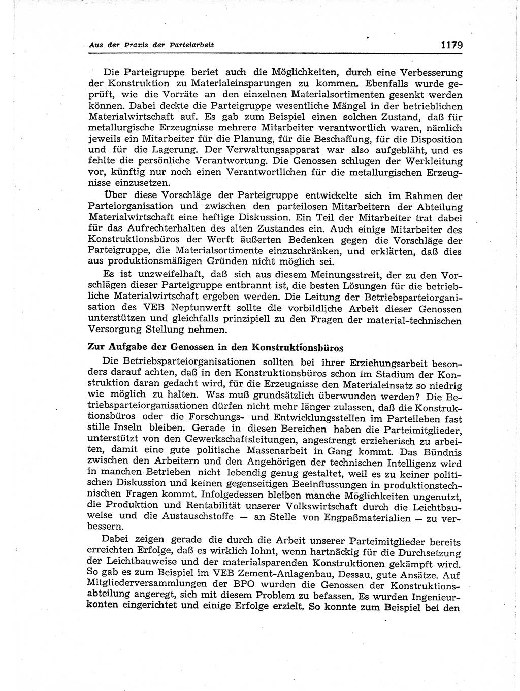 Neuer Weg (NW), Organ des Zentralkomitees (ZK) der SED (Sozialistische Einheitspartei Deutschlands) für Fragen des Parteiaufbaus und des Parteilebens, [Deutsche Demokratische Republik (DDR)] 13. Jahrgang 1958, Seite 1179 (NW ZK SED DDR 1958, S. 1179)