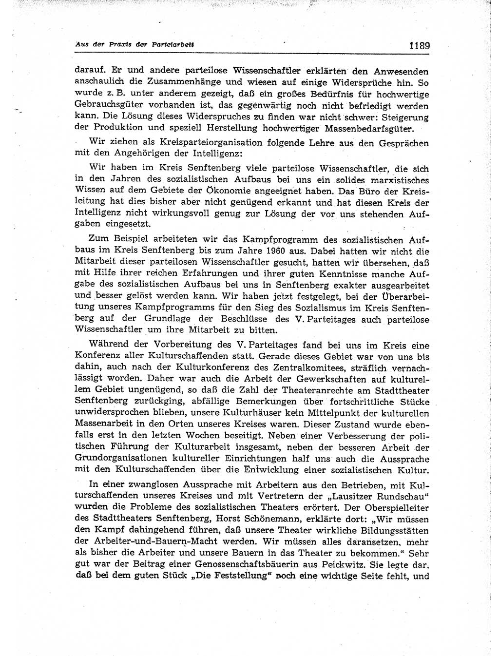 Neuer Weg (NW), Organ des Zentralkomitees (ZK) der SED (Sozialistische Einheitspartei Deutschlands) für Fragen des Parteiaufbaus und des Parteilebens, [Deutsche Demokratische Republik (DDR)] 13. Jahrgang 1958, Seite 1189 (NW ZK SED DDR 1958, S. 1189)