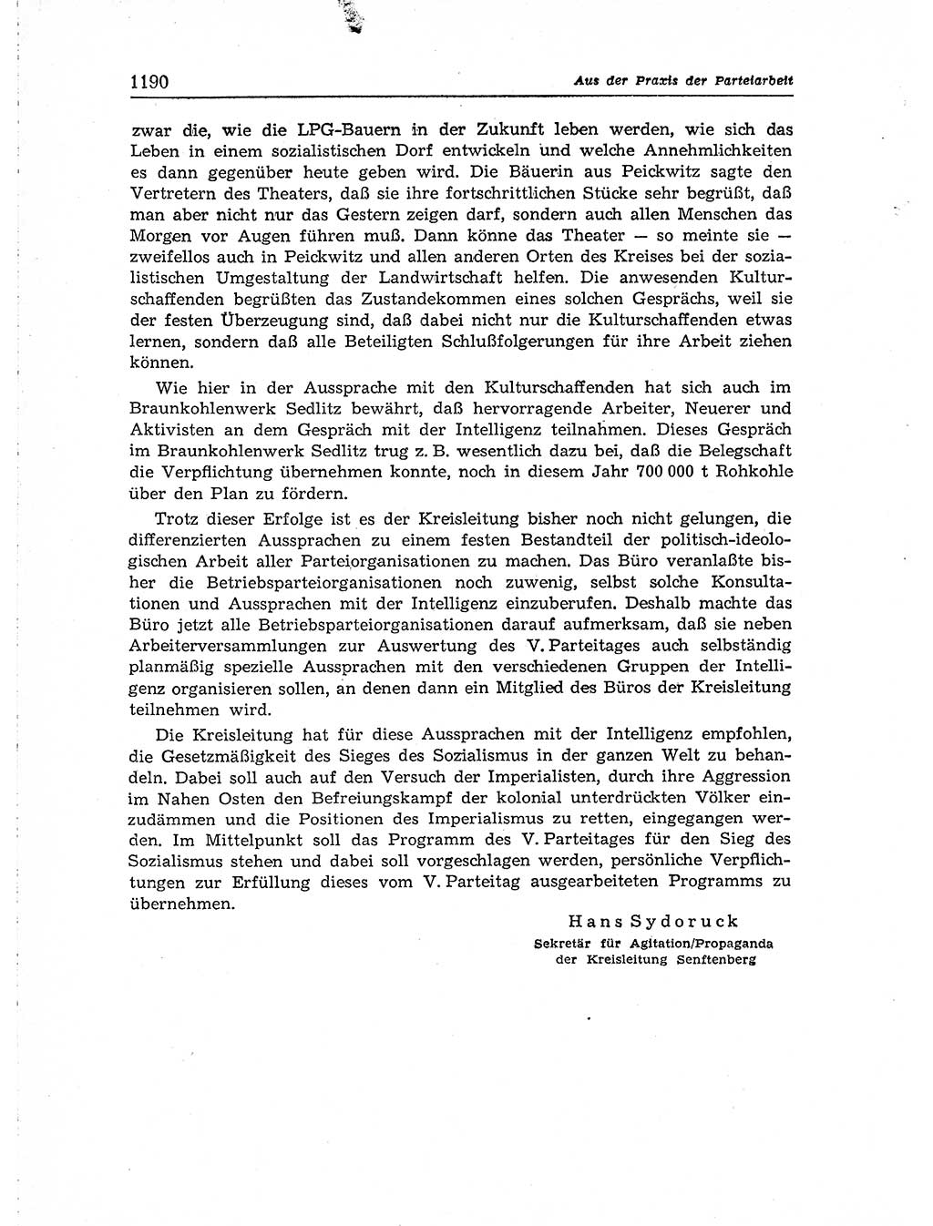 Neuer Weg (NW), Organ des Zentralkomitees (ZK) der SED (Sozialistische Einheitspartei Deutschlands) für Fragen des Parteiaufbaus und des Parteilebens, [Deutsche Demokratische Republik (DDR)] 13. Jahrgang 1958, Seite 1190 (NW ZK SED DDR 1958, S. 1190)