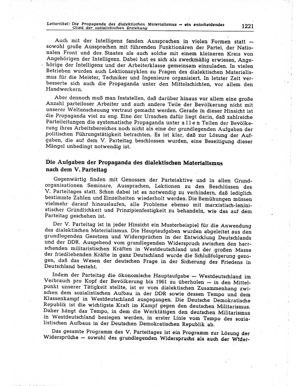 Neuer Weg (NW), Organ des Zentralkomitees (ZK) der SED (Sozialistische Einheitspartei Deutschlands) für Fragen des Parteiaufbaus und des Parteilebens, [Deutsche Demokratische Republik (DDR)] 13. Jahrgang 1958, Seite 1221 (NW ZK SED DDR 1958, S. 1221)