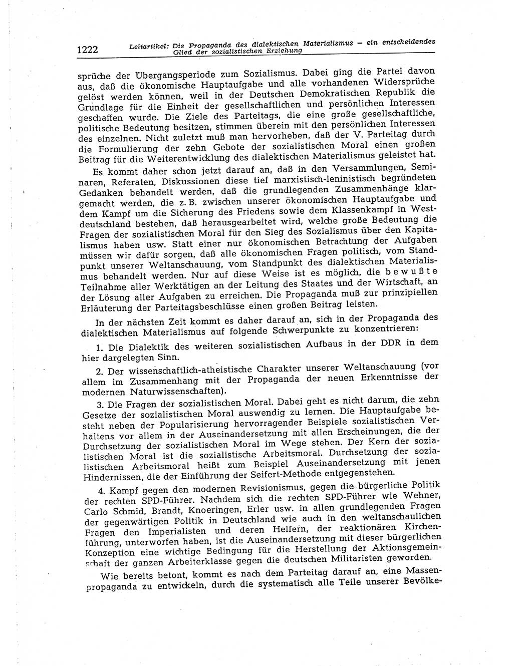 Neuer Weg (NW), Organ des Zentralkomitees (ZK) der SED (Sozialistische Einheitspartei Deutschlands) für Fragen des Parteiaufbaus und des Parteilebens, [Deutsche Demokratische Republik (DDR)] 13. Jahrgang 1958, Seite 1222 (NW ZK SED DDR 1958, S. 1222)