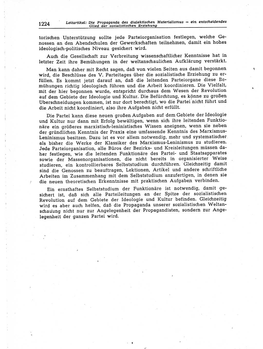 Neuer Weg (NW), Organ des Zentralkomitees (ZK) der SED (Sozialistische Einheitspartei Deutschlands) für Fragen des Parteiaufbaus und des Parteilebens, [Deutsche Demokratische Republik (DDR)] 13. Jahrgang 1958, Seite 1224 (NW ZK SED DDR 1958, S. 1224)
