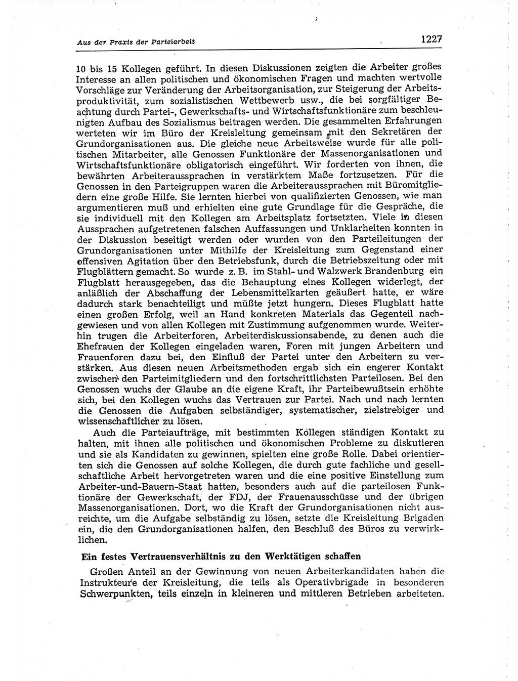Neuer Weg (NW), Organ des Zentralkomitees (ZK) der SED (Sozialistische Einheitspartei Deutschlands) für Fragen des Parteiaufbaus und des Parteilebens, [Deutsche Demokratische Republik (DDR)] 13. Jahrgang 1958, Seite 1227 (NW ZK SED DDR 1958, S. 1227)