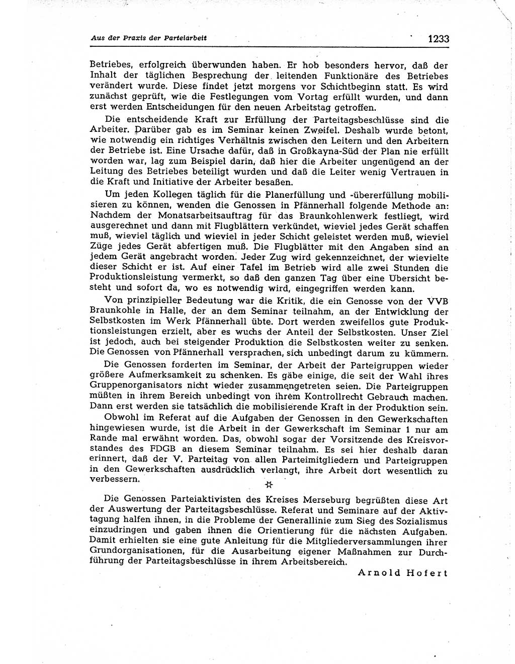 Neuer Weg (NW), Organ des Zentralkomitees (ZK) der SED (Sozialistische Einheitspartei Deutschlands) für Fragen des Parteiaufbaus und des Parteilebens, [Deutsche Demokratische Republik (DDR)] 13. Jahrgang 1958, Seite 1233 (NW ZK SED DDR 1958, S. 1233)