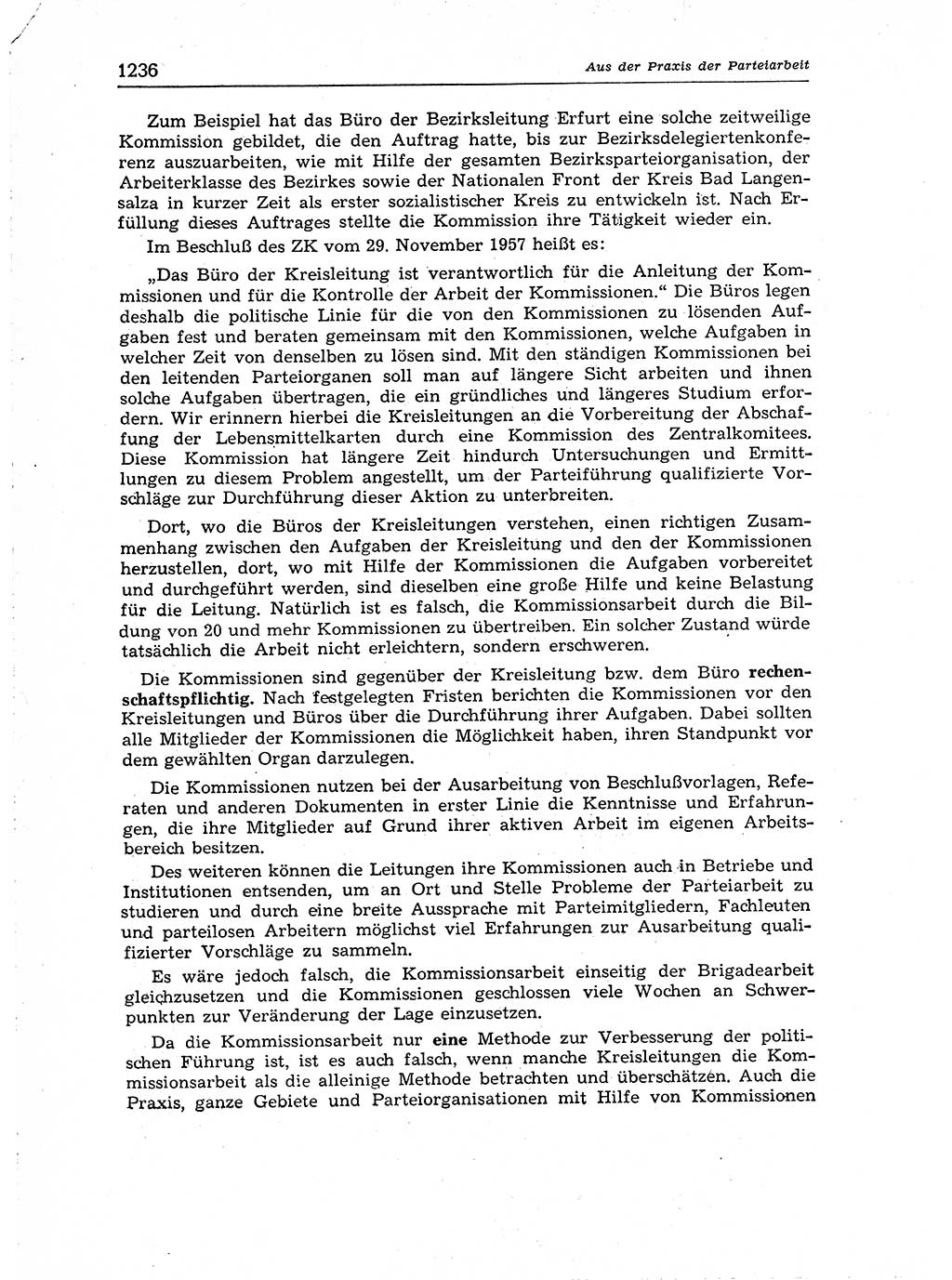 Neuer Weg (NW), Organ des Zentralkomitees (ZK) der SED (Sozialistische Einheitspartei Deutschlands) für Fragen des Parteiaufbaus und des Parteilebens, [Deutsche Demokratische Republik (DDR)] 13. Jahrgang 1958, Seite 1236 (NW ZK SED DDR 1958, S. 1236)