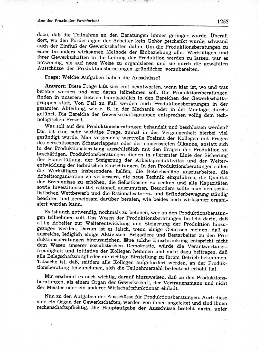 Neuer Weg (NW), Organ des Zentralkomitees (ZK) der SED (Sozialistische Einheitspartei Deutschlands) für Fragen des Parteiaufbaus und des Parteilebens, [Deutsche Demokratische Republik (DDR)] 13. Jahrgang 1958, Seite 1253 (NW ZK SED DDR 1958, S. 1253)