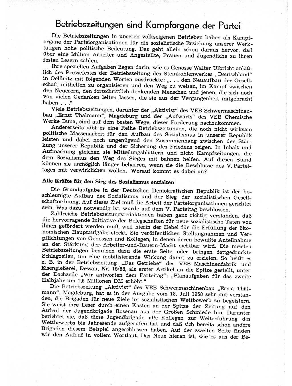 Neuer Weg (NW), Organ des Zentralkomitees (ZK) der SED (Sozialistische Einheitspartei Deutschlands) für Fragen des Parteiaufbaus und des Parteilebens, [Deutsche Demokratische Republik (DDR)] 13. Jahrgang 1958, Seite 1257 (NW ZK SED DDR 1958, S. 1257)