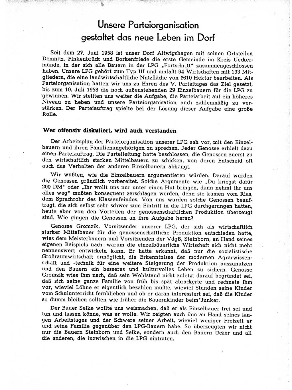 Neuer Weg (NW), Organ des Zentralkomitees (ZK) der SED (Sozialistische Einheitspartei Deutschlands) für Fragen des Parteiaufbaus und des Parteilebens, [Deutsche Demokratische Republik (DDR)] 13. Jahrgang 1958, Seite 1263 (NW ZK SED DDR 1958, S. 1263)