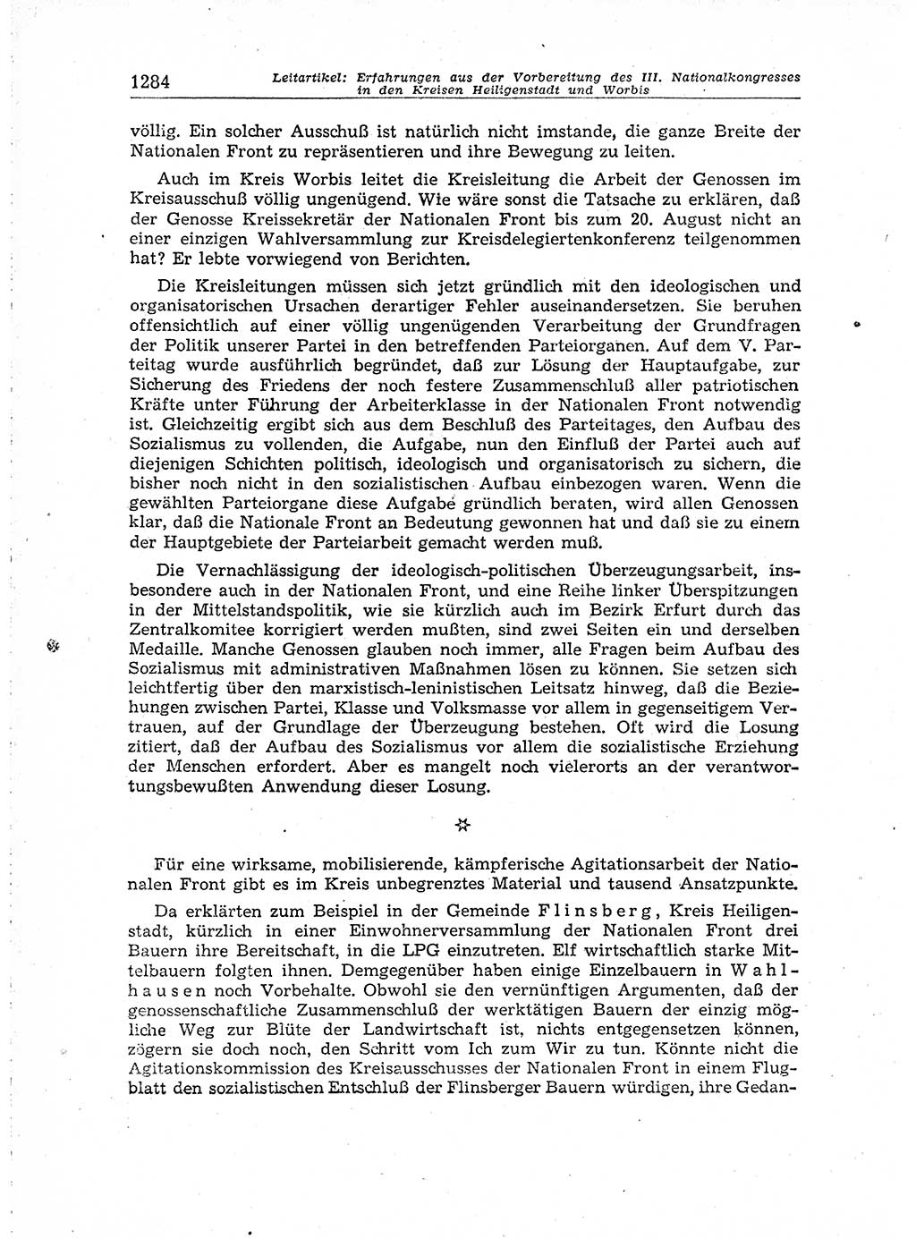 Neuer Weg (NW), Organ des Zentralkomitees (ZK) der SED (Sozialistische Einheitspartei Deutschlands) für Fragen des Parteiaufbaus und des Parteilebens, [Deutsche Demokratische Republik (DDR)] 13. Jahrgang 1958, Seite 1284 (NW ZK SED DDR 1958, S. 1284)