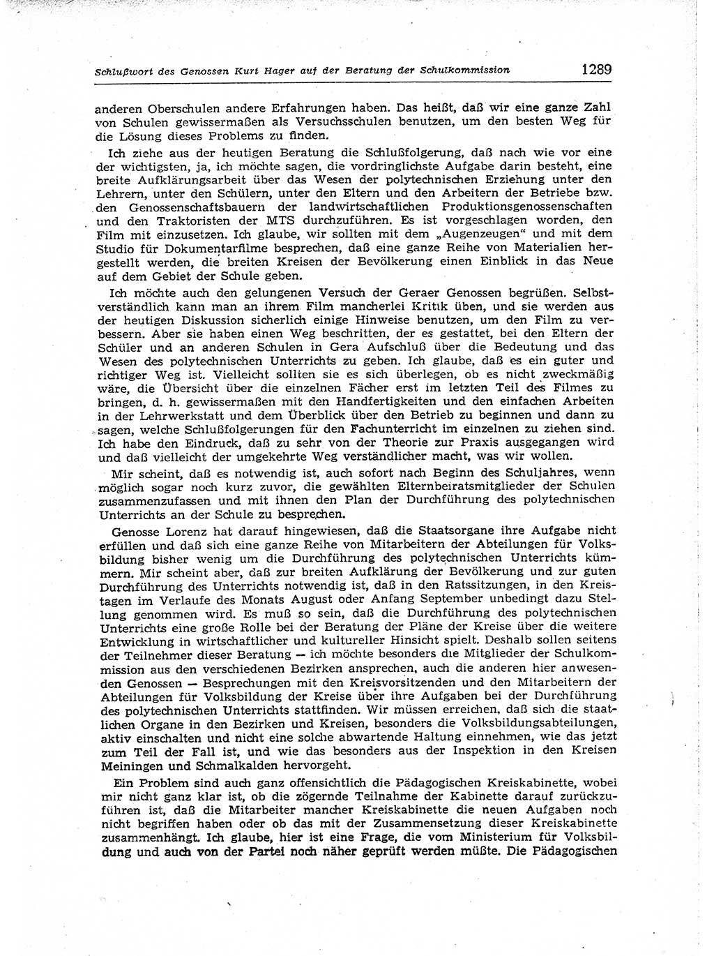 Neuer Weg (NW), Organ des Zentralkomitees (ZK) der SED (Sozialistische Einheitspartei Deutschlands) für Fragen des Parteiaufbaus und des Parteilebens, [Deutsche Demokratische Republik (DDR)] 13. Jahrgang 1958, Seite 1289 (NW ZK SED DDR 1958, S. 1289)