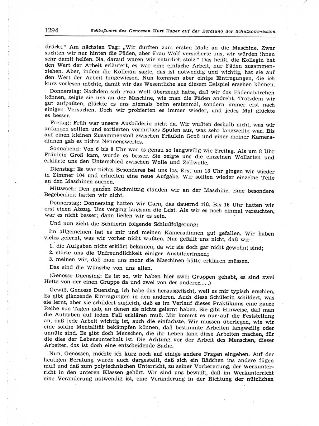 Neuer Weg (NW), Organ des Zentralkomitees (ZK) der SED (Sozialistische Einheitspartei Deutschlands) für Fragen des Parteiaufbaus und des Parteilebens, [Deutsche Demokratische Republik (DDR)] 13. Jahrgang 1958, Seite 1294 (NW ZK SED DDR 1958, S. 1294)