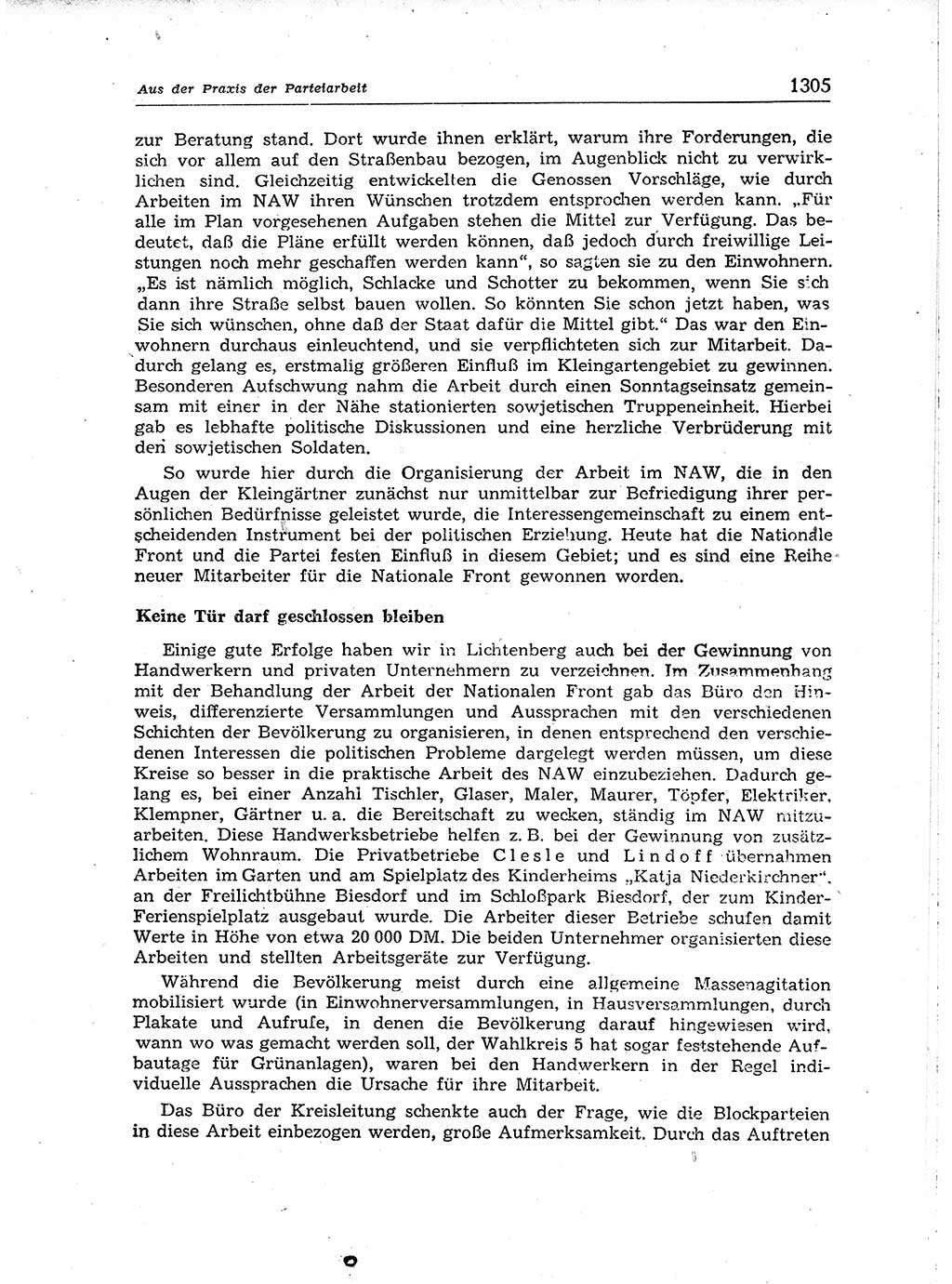 Neuer Weg (NW), Organ des Zentralkomitees (ZK) der SED (Sozialistische Einheitspartei Deutschlands) für Fragen des Parteiaufbaus und des Parteilebens, [Deutsche Demokratische Republik (DDR)] 13. Jahrgang 1958, Seite 1305 (NW ZK SED DDR 1958, S. 1305)