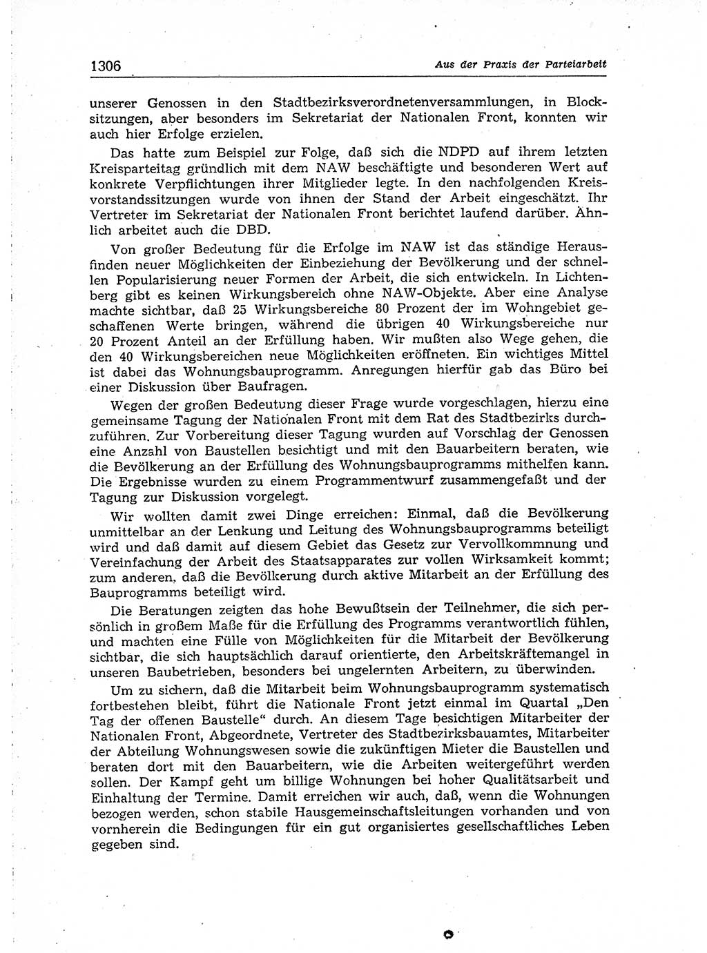 Neuer Weg (NW), Organ des Zentralkomitees (ZK) der SED (Sozialistische Einheitspartei Deutschlands) für Fragen des Parteiaufbaus und des Parteilebens, [Deutsche Demokratische Republik (DDR)] 13. Jahrgang 1958, Seite 1306 (NW ZK SED DDR 1958, S. 1306)