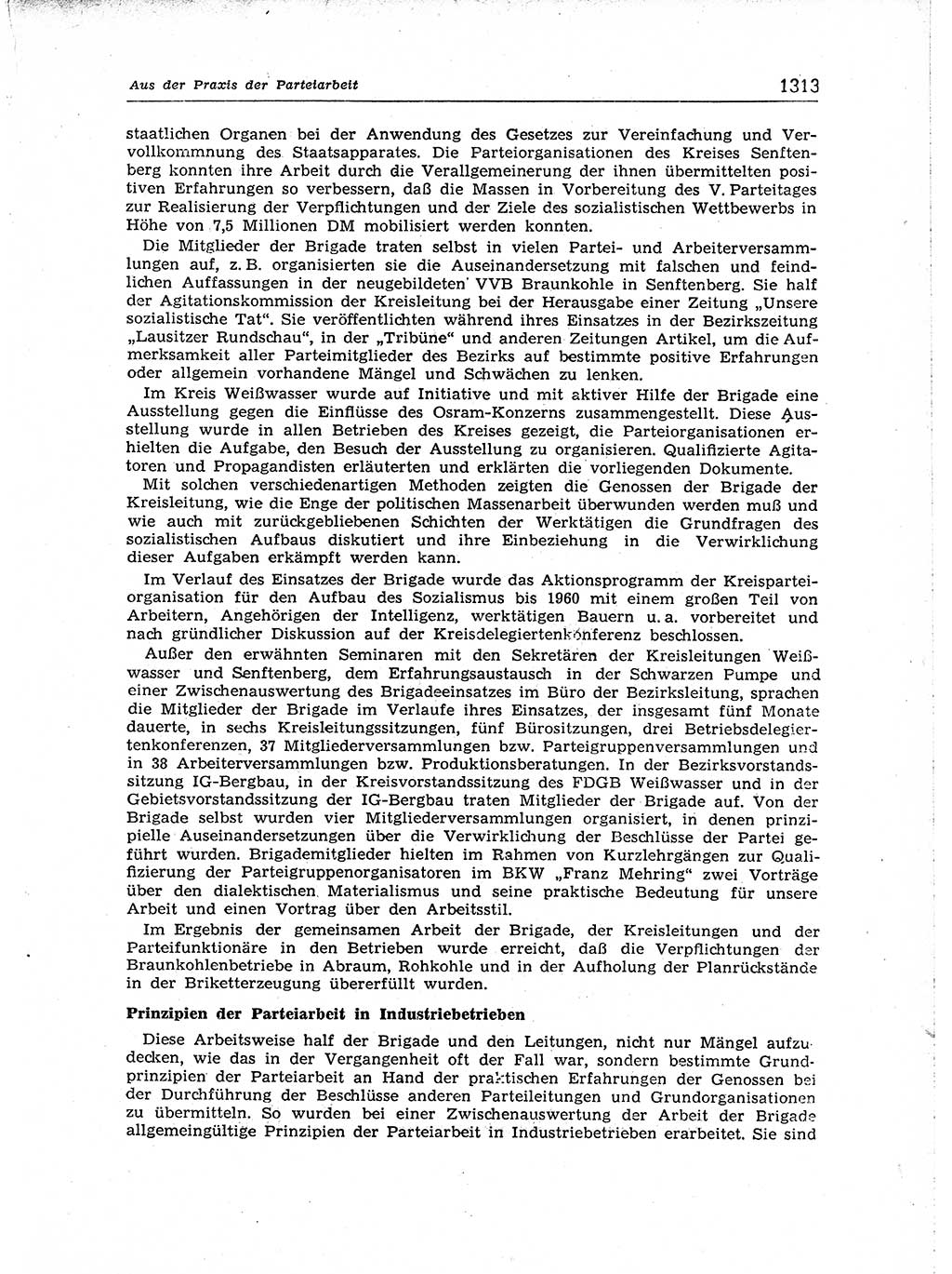 Neuer Weg (NW), Organ des Zentralkomitees (ZK) der SED (Sozialistische Einheitspartei Deutschlands) für Fragen des Parteiaufbaus und des Parteilebens, [Deutsche Demokratische Republik (DDR)] 13. Jahrgang 1958, Seite 1313 (NW ZK SED DDR 1958, S. 1313)