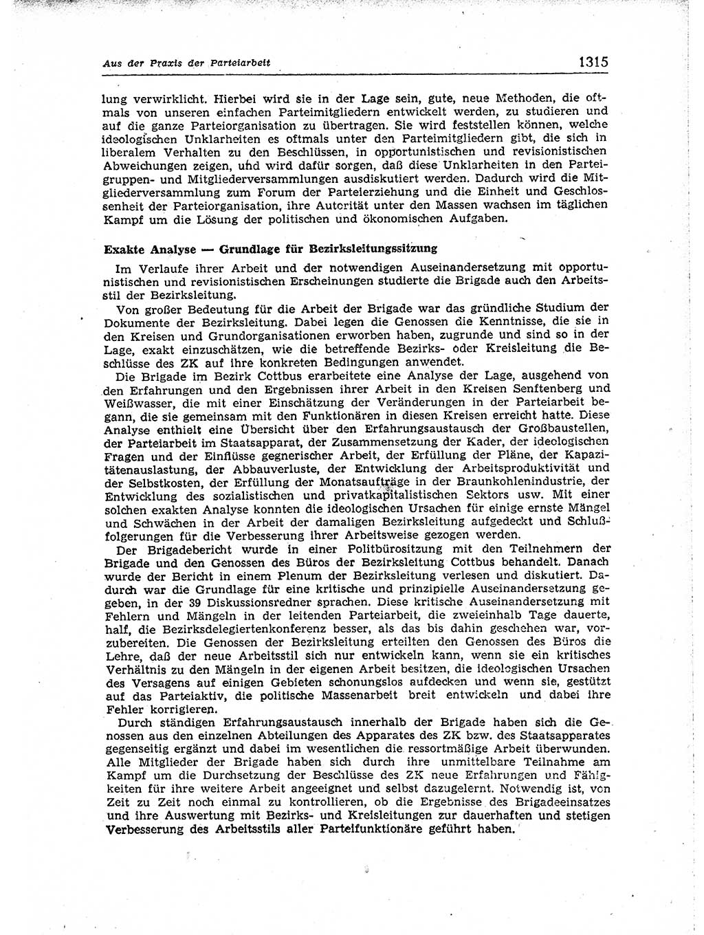 Neuer Weg (NW), Organ des Zentralkomitees (ZK) der SED (Sozialistische Einheitspartei Deutschlands) für Fragen des Parteiaufbaus und des Parteilebens, [Deutsche Demokratische Republik (DDR)] 13. Jahrgang 1958, Seite 1315 (NW ZK SED DDR 1958, S. 1315)