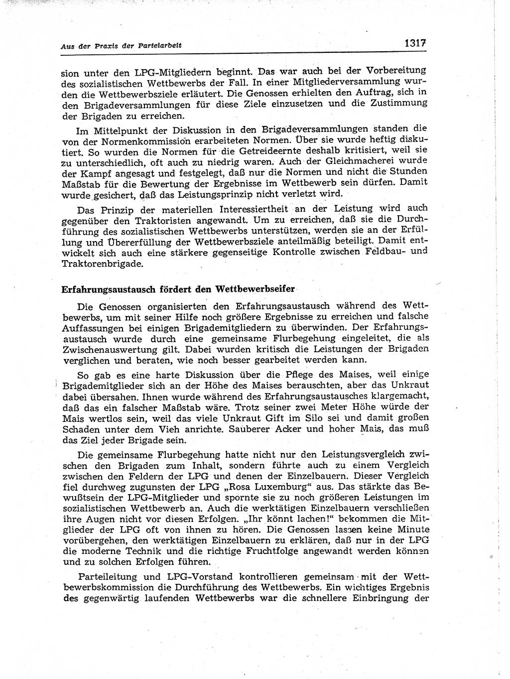 Neuer Weg (NW), Organ des Zentralkomitees (ZK) der SED (Sozialistische Einheitspartei Deutschlands) für Fragen des Parteiaufbaus und des Parteilebens, [Deutsche Demokratische Republik (DDR)] 13. Jahrgang 1958, Seite 1317 (NW ZK SED DDR 1958, S. 1317)