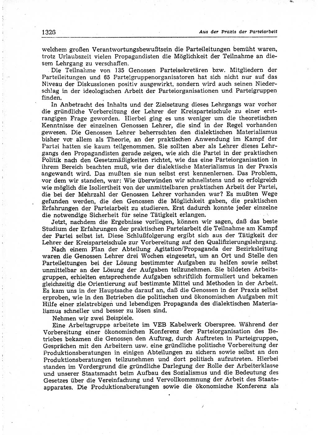 Neuer Weg (NW), Organ des Zentralkomitees (ZK) der SED (Sozialistische Einheitspartei Deutschlands) für Fragen des Parteiaufbaus und des Parteilebens, [Deutsche Demokratische Republik (DDR)] 13. Jahrgang 1958, Seite 1326 (NW ZK SED DDR 1958, S. 1326)