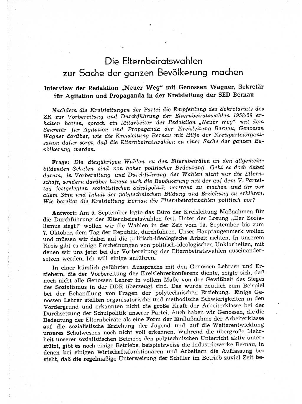 Neuer Weg (NW), Organ des Zentralkomitees (ZK) der SED (Sozialistische Einheitspartei Deutschlands) für Fragen des Parteiaufbaus und des Parteilebens, [Deutsche Demokratische Republik (DDR)] 13. Jahrgang 1958, Seite 1360 (NW ZK SED DDR 1958, S. 1360)