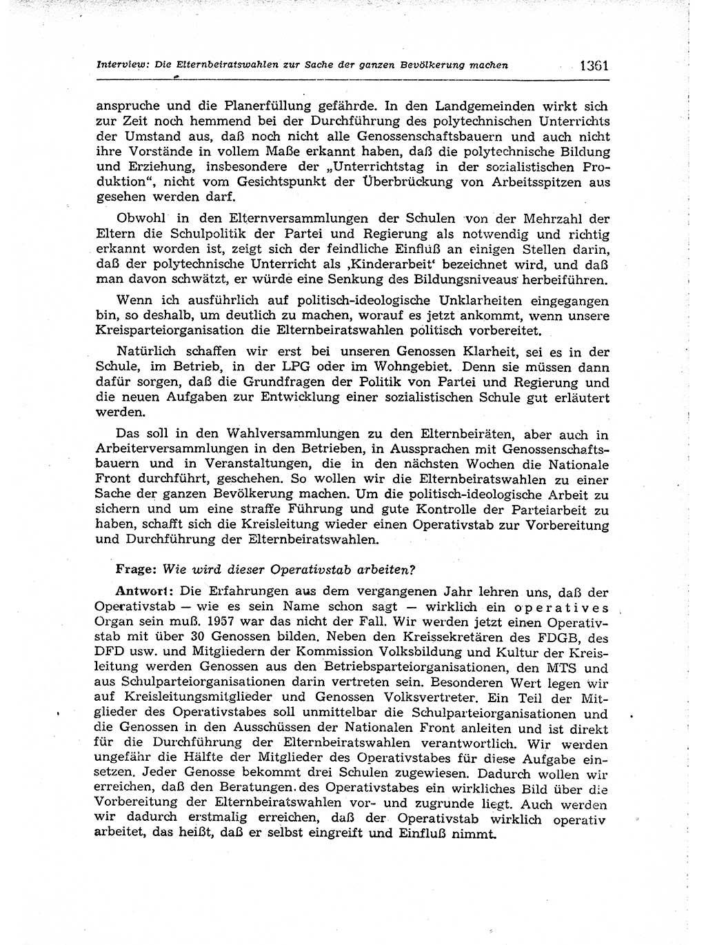 Neuer Weg (NW), Organ des Zentralkomitees (ZK) der SED (Sozialistische Einheitspartei Deutschlands) für Fragen des Parteiaufbaus und des Parteilebens, [Deutsche Demokratische Republik (DDR)] 13. Jahrgang 1958, Seite 1361 (NW ZK SED DDR 1958, S. 1361)