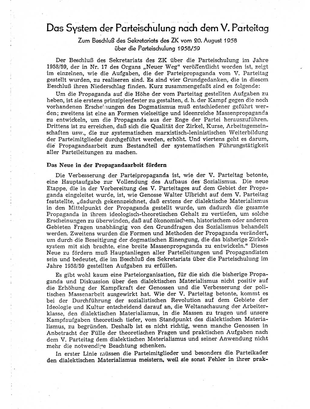 Neuer Weg (NW), Organ des Zentralkomitees (ZK) der SED (Sozialistische Einheitspartei Deutschlands) für Fragen des Parteiaufbaus und des Parteilebens, [Deutsche Demokratische Republik (DDR)] 13. Jahrgang 1958, Seite 1378 (NW ZK SED DDR 1958, S. 1378)