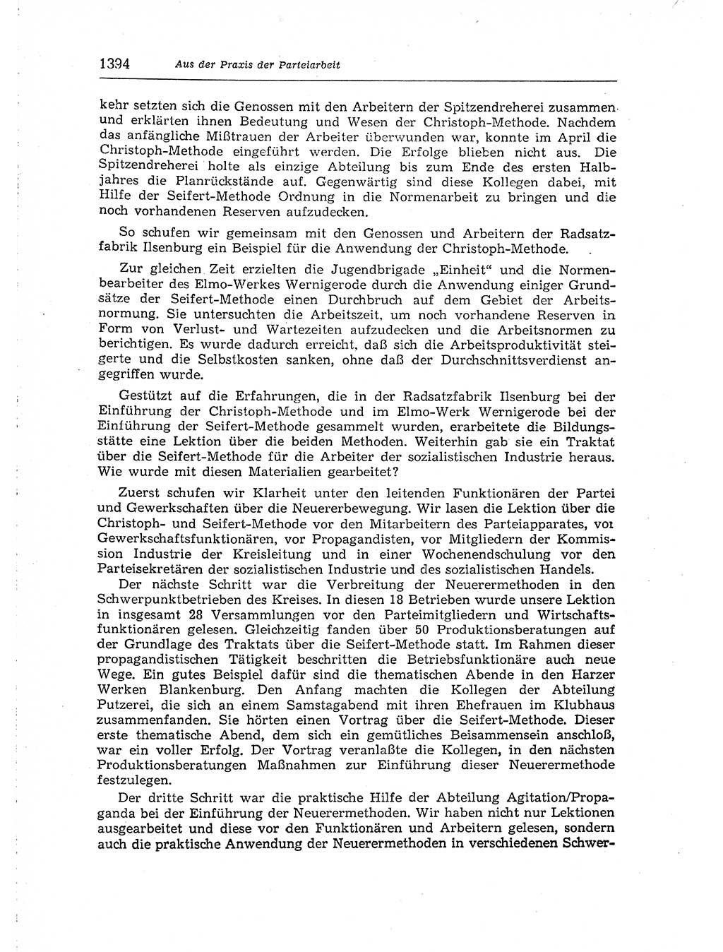 Neuer Weg (NW), Organ des Zentralkomitees (ZK) der SED (Sozialistische Einheitspartei Deutschlands) für Fragen des Parteiaufbaus und des Parteilebens, [Deutsche Demokratische Republik (DDR)] 13. Jahrgang 1958, Seite 1394 (NW ZK SED DDR 1958, S. 1394)