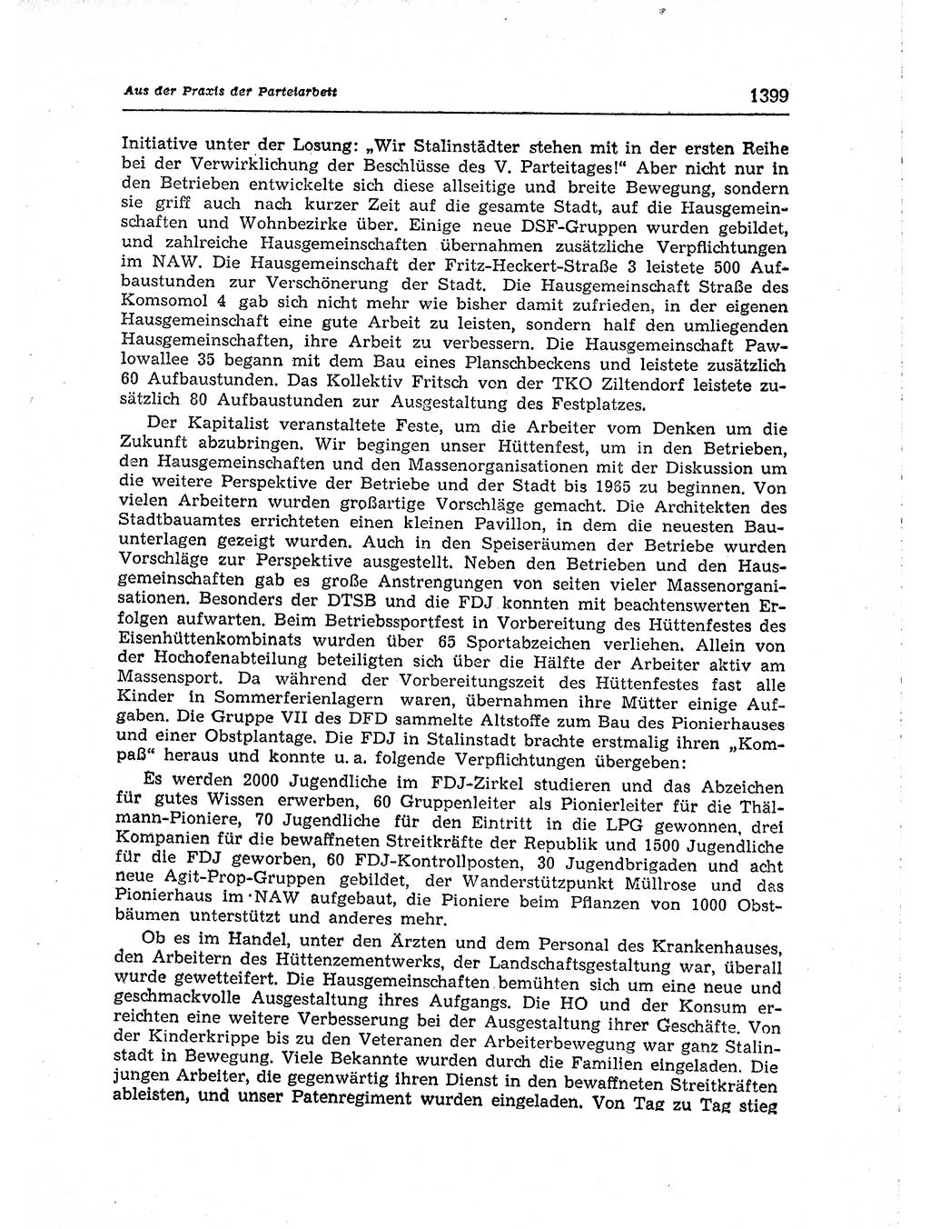 Neuer Weg (NW), Organ des Zentralkomitees (ZK) der SED (Sozialistische Einheitspartei Deutschlands) für Fragen des Parteiaufbaus und des Parteilebens, [Deutsche Demokratische Republik (DDR)] 13. Jahrgang 1958, Seite 1399 (NW ZK SED DDR 1958, S. 1399)
