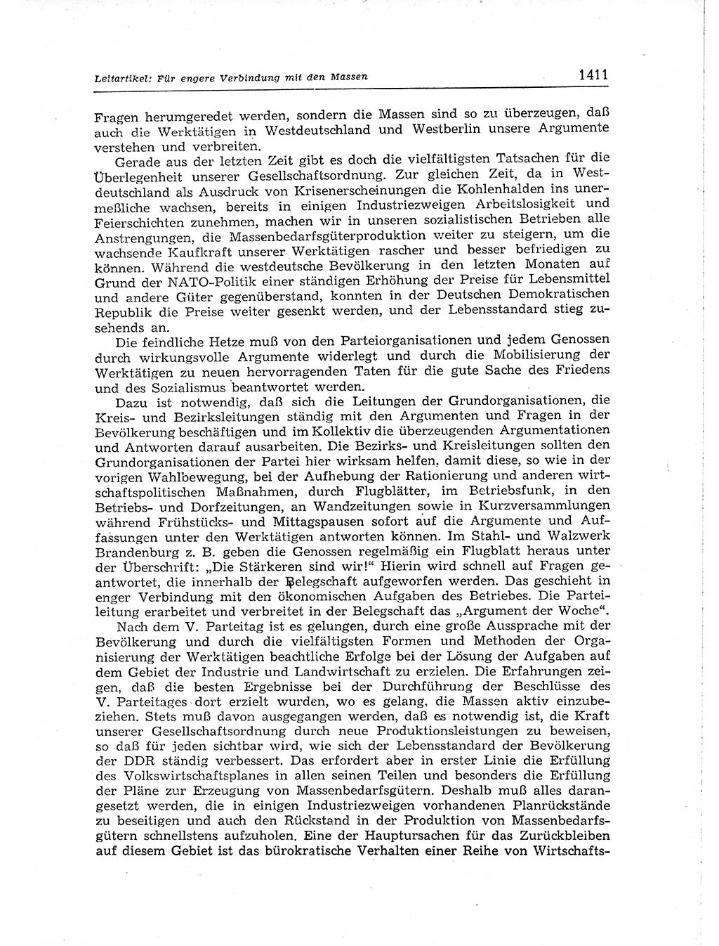 Neuer Weg (NW), Organ des Zentralkomitees (ZK) der SED (Sozialistische Einheitspartei Deutschlands) für Fragen des Parteiaufbaus und des Parteilebens, [Deutsche Demokratische Republik (DDR)] 13. Jahrgang 1958, Seite 1411 (NW ZK SED DDR 1958, S. 1411)