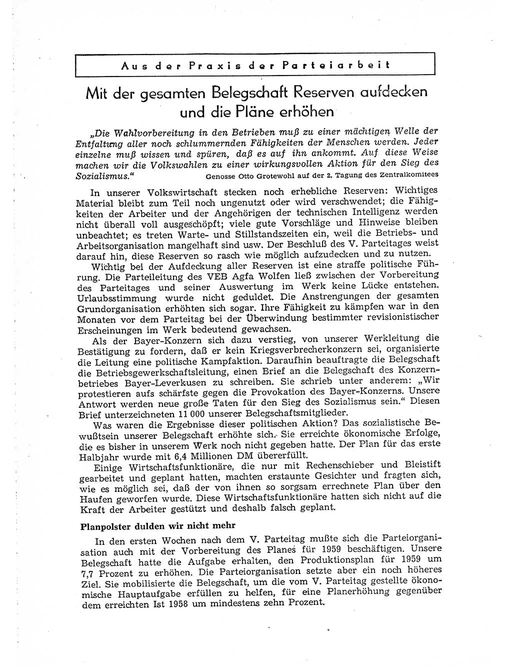 Neuer Weg (NW), Organ des Zentralkomitees (ZK) der SED (Sozialistische Einheitspartei Deutschlands) für Fragen des Parteiaufbaus und des Parteilebens, [Deutsche Demokratische Republik (DDR)] 13. Jahrgang 1958, Seite 1426 (NW ZK SED DDR 1958, S. 1426)
